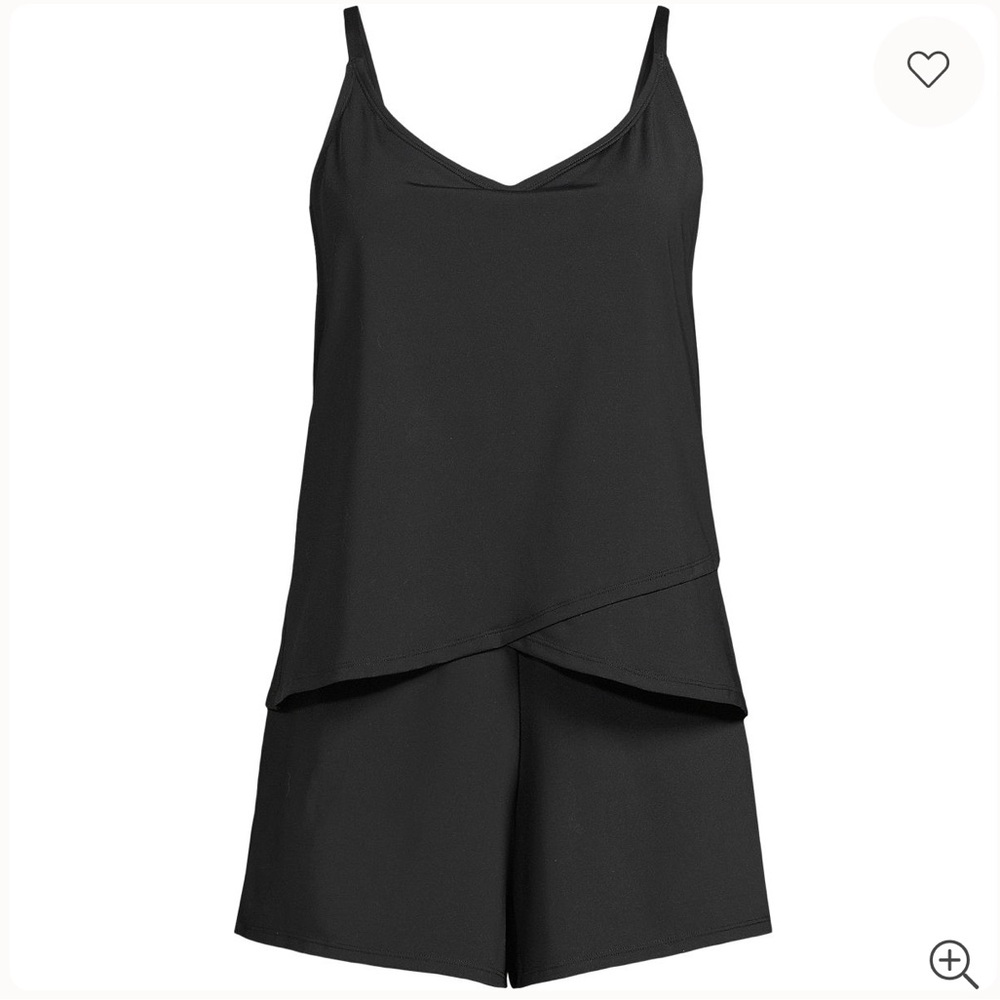 Lands' End Tulip Romper Swimsuit Black - Picture 5 of 7